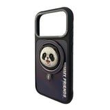 Nimmy Big Eye Cute Pet Travel Panda Face Case with Detachable MagSafe Grip for iPhone 17 Pro 6.3" Black Grey - N-XDY-CXZJZH-IP17-PRO-06-A