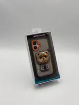 Nimmy Cool & Cute 2.0 Bear Case with MagSafe Stand for iPhone 17 6.3" Grey Orange - N-YJKM-CXZJZH-IP17-011-A