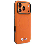 BMW M Series FW Metal Logo Case with MagSafe for iPhone 17 Pro Max 6.9" Orange - BMHMP17X25PFWSMO