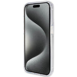 Guess Script Glitter Hard Case with MagSafe Ring Stand for iPhone 15 Pro 6.1" Clear - GUHMP15LHRSGSD