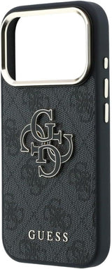 Guess 4G & Big Resin Logo Case for iPhone 17/18 Pro Max 6.9" Black - GUHCP18X6P4SRMLK