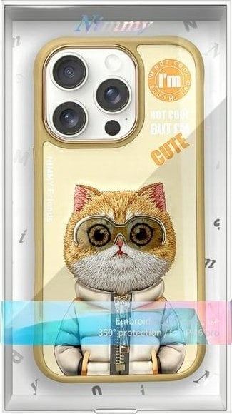 Nimmy Cool & Cute 2.0 Cat Case for iPhone 16 Pro 6.3" Khaki - N-KM-iP16-Pro-05