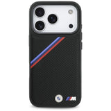 BMW M Tricolor Metal Logo Case with MagSafe for iPhone 17 Pro 6.3" Black - BMHMP17L25PCSPEK