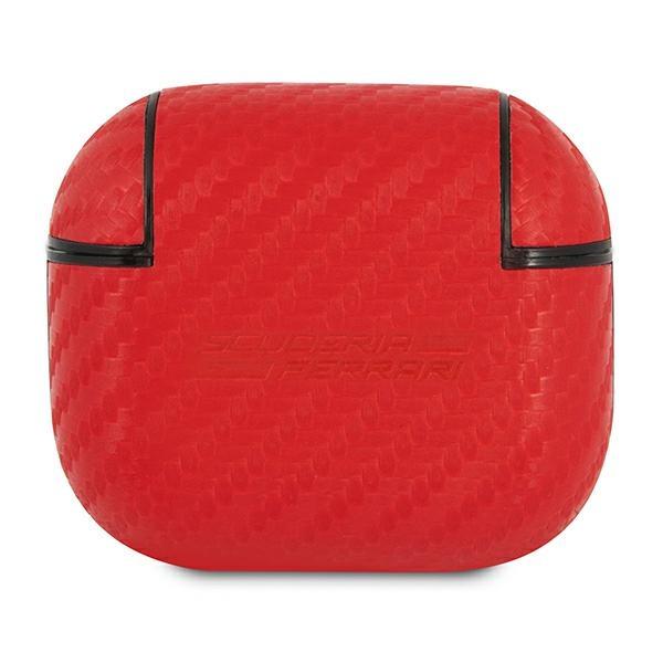 Ferrari PU Carbon On Track Case for Airpods 3 Red - FESA3CARE