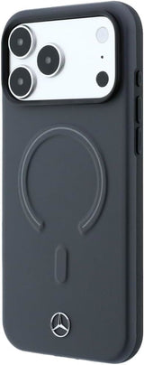 Mercedes Leather 3D MagSafe Case for iPhone 17/18 Pro Max 6.9" Anthracite - MEHMP18X25PEMMOA