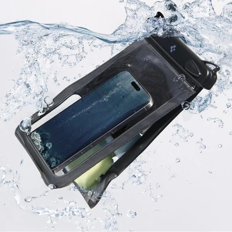 Spigen Aqua Shield A603 Dual Compartment Universal Waterproof Pouch Black - ACS09745
