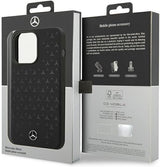 Mercedes Liquid Silicone Star Pattern Case with MagSafe for iphone 15 Pro 6.1" Black - MEHMP15LSIPBK