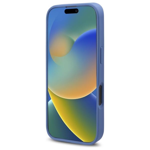 Guess 4G Flower Printed Hardcase with MagSafe for iPhone 16 Pro 6.3" Blue - GUHMP16LP4ROPEMCB