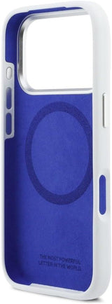 BMW M Series Silicone Horizontal Line Case with MagSafe for iPhone 17 Pro 6.3" White - BMHMP17L25SHOTSH