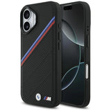 BMW M Tricolor Metal Logo Case with MagSafe for iPhone 17 6.3" Black - BMHMP17S25PCSPEK