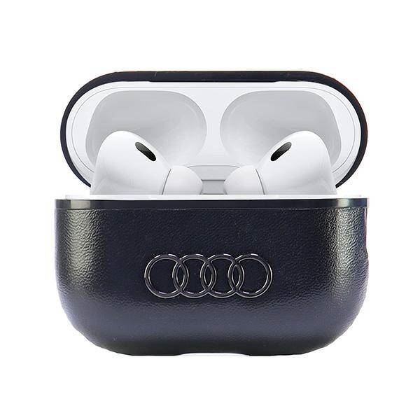Audi Leather Big Logo AirPods Pro 2 Cover Black - AU-APP2-GT/D3-BK