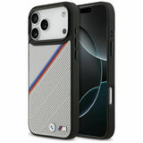 BMW M Tricolor Metal Logo Case with MagSafe for iPhone 17 Pro Max 6.9" Grey - BMHMP17X25PCSPEG