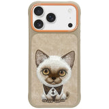 Nimmy Big Eye Cute Pet Siamese Cat Case with MagSafe for iPhone 17 Pro Max 6.9" Brown Orange - N-XDY-IP17-PRO-MAX-026
