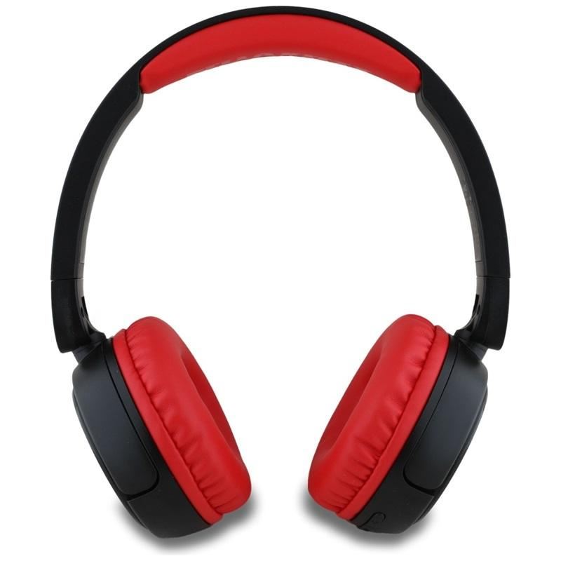 Hello Kitty Face Logo Bluetooth Wireless Headphones Black/Red - HKOBHV6ROKFR
