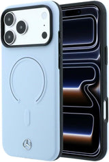 Mercedes Leather 3D MagSafe Case for iPhone 17/18 Pro Max 6.9" Blue - MEHMP18X25PEMMOB