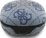 Guess 4G Classic Metal Logo TWS ENC Headphones Blue - GUTWST3P4EGB