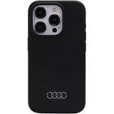 Audi Silicone Case for iPhone 15 Pro 6.1" Black - AU-LSRIP15P-Q3/D1-BK
