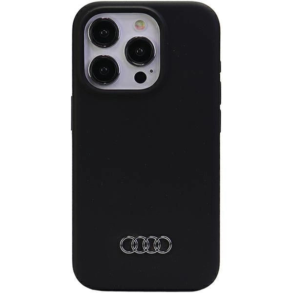 Audi Silicone Case for iPhone 15 Pro 6.1" Black - AU-LSRIP15P-Q3/D1-BK