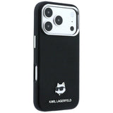 Karl Lagerfeld Grained Choupette Head Metal Logo Case with MagSafe for iPhone 17/18 Pro Max 6.9" Black - KLHMP18X6PSCHLK