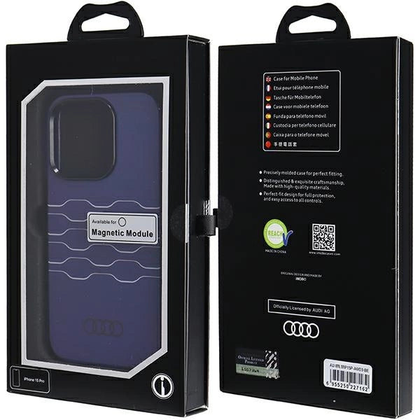 Audi IML Hard Case with MagSafe for iPhone 15 Pro 6.1" Blue - AU-IMLMIP15P-A6/D3-BE