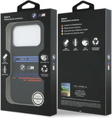 BMW M Series Silicone Horizontal Line Case with MagSafe for iPhone 17 Pro 6.3" Black - BMHMP17L25SHOTSK