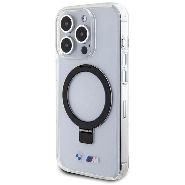 BMW M Collection Hard Case Ring Stand with MagSafe for iphone 15 Pro Max 6.7" Clear - BMHMP15XURST