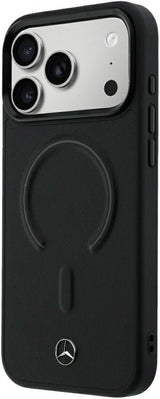 Mercedes Leather 3D MagSafe Case for iPhone 17/18 Pro 6.3" Black - MEHMP18L25PEMMOK
