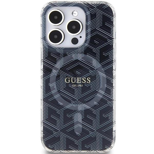 Guess IML GCube with MagSafe Hard Case for iphone 15 Pro 6.1" Black - GUHMP15LHGCUSTGK