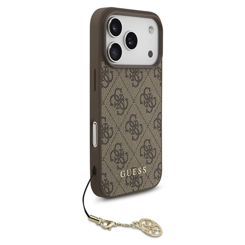 Guess 4G Charms Case for iPhone 17 Pro 6.3" Tone on Tone Brown - GUHMP17LGF4GCW
