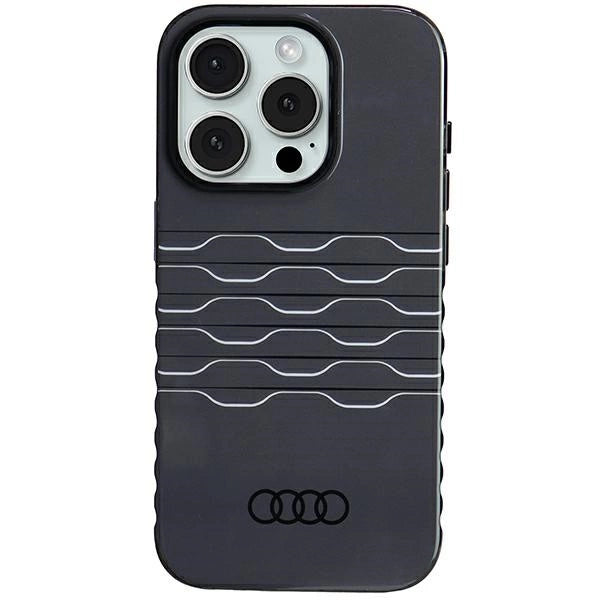 Audi IML Hard Case with MagSafe for iPhone 15 Pro 6.1" Black - AU-IMLMIP15P-A6/D3-BK
