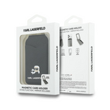 Karl Lagerfeld Karl & Choupette Magnetic Card Holder with Stand and Mirror Black - KLWMSMPGKCHPK