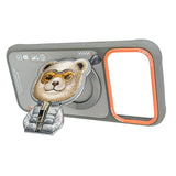 Nimmy Cool & Cute 2.0 Bear Case with MagSafe Stand for iPhone 17 Pro 6.3" Grey Orange - N-YJKM-CXZJZH-IP17-PRO-011-A