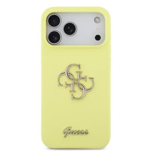 Guess Liquid Silicone 4G Metal Logo Case for iPhone 17 Pro Max 6.9" Yellow - GUHCP17XSC4GLMY
