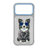 Nimmy Glasses Cool Dog Case with MagSafe for iPhone 17 Pro Max 6.9" Grey Blue - N-YJ-IP17-PRO-MAX-028