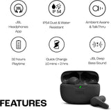 JBL Harman Wave Beam TWS Wireless In Ear Headphones Black - JBLWBEAMBLK