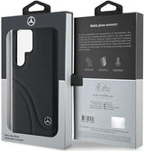 Mercedes Benz Genuine Leather Star Logo Case for Samsung Galaxy S24 Ultra 6.8" Black - MEHCS24L23RBCSK