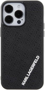 Karl Lagerfeld 3D Rubber Multi Logo Case for iphone 15 Pro Max 6.7" Black - KLHCP15X3DMKRLK