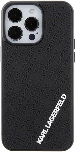 Karl Lagerfeld 3D Rubber Multi Logo Case for iphone 15 Pro Max 6.7" Black - KLHCP15X3DMKRLK