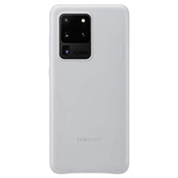 Samsung Original Galaxy S20 Ultra 5G Leather Cover/Mobile Phone Case Light Grey