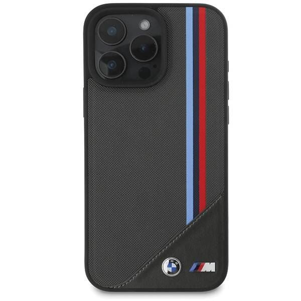 BMW M Meshed Tricolor Stripes Case with MagSafe for iPhone 16 6.1" Black - BMHMP16S23PUTRK