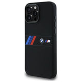BMW Silicone Middle Stripe Case with MagSafe for iPhone 16 Pro Max 6.9" Black - BMHMP16X23SAXK