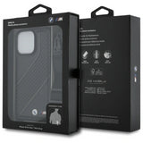 BMW M Series Carbon Stripe & Strap Case for iPhone 16 Pro Max 6.9" Black - BMHCP16X23PSCCK