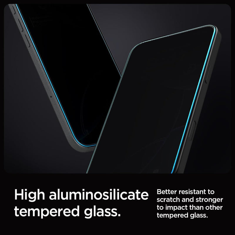 Spigen Glastr EZ Fit Privacy Film Screen Protector 2 Pack for iPhone 16 Pro Max 6.9" - AGL07908