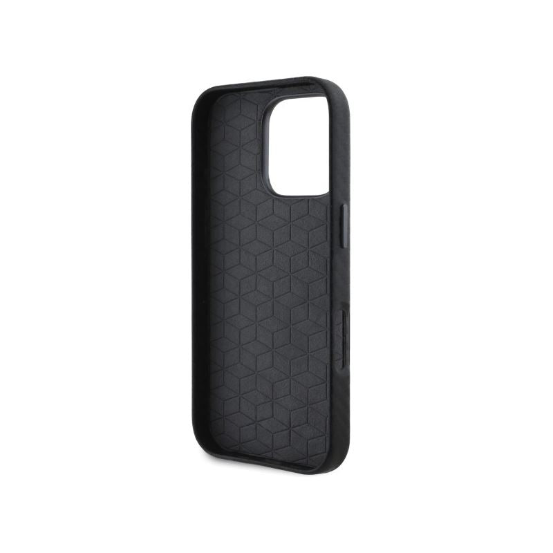 BMW Carbon Wrapped Metal Case with iPhone 16 Pro 6.3" Black - BMHCP16L23PUFWC