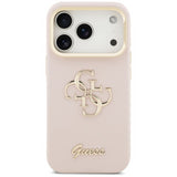 Guess Grained Big 4G Stand Camera Case for iPhone 17 Pro 6.3" Pink - GUHCP17LPCS4GSP