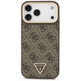 Guess 4G Triangle Logo Case with MagSafe for iPhone 17 Pro 6.3" Brown Gold - GUHMP17LP4GTDGMW
