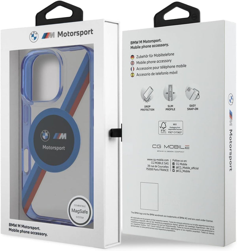 BMW Motosport IML Circle Hardcase with MagSafe for iPhone 16 Pro Max 6.9" Clear - BMHMP16X23HTPUT