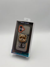 Nimmy Cool & Cute 2.0 Bear Case with MagSafe Stand for iPhone 17 6.3" Grey Orange - N-YJKM-CXZJZH-IP17-011-A