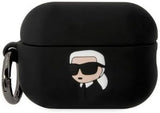 Karl Lagerfeld Silicone Cover for Airpods Pro 2 Black - KLAP2RUNIKK