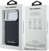 Karl Lagerfeld IML Rhinestones Allover and Electroplated Logo Case for iPhone 17/18 Pro Max 6.9" Black - KLHCP18X6HCRDKLK